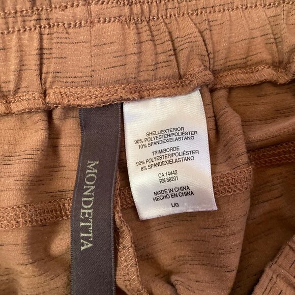 Mondetta Heathered Athletic Shorts w/ Pockets – Mauve Rose, Size L - Picture 2 of 3